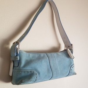 Light blue suede Coach purse